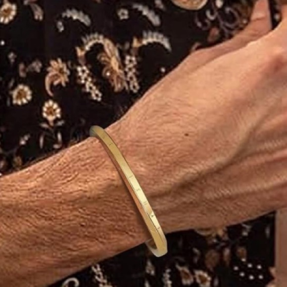 New Gold Nordic Viking Cuff Twist Bracelet - Picture 7 of 10